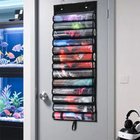 Hanging Playmat Tube Organizer | 7 or 13 Slots, Door Hooks | Fits Standard Playmat Tubes - Slabworks 2