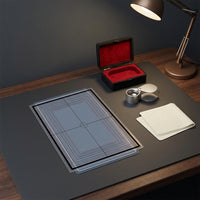 Card Grading Centering Tool Kit — overlay, loupe and cloths on a grading mat